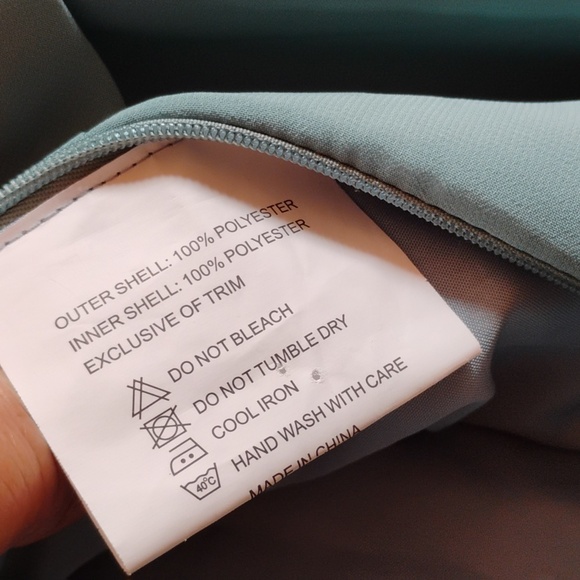 🪺  SPECIAL OCCASION CHIFFON & LACE DRESS ROBINS EGG BLUE Fits 12-16 IMO NWOT - Picture 7 of 16